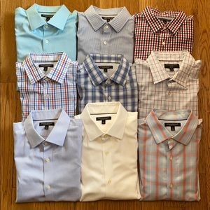 9 slim fit non-iron Banana Republic dress shirts